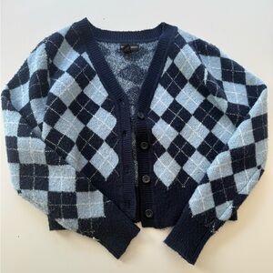 Streetwear Society Navy and White Knit Sweater